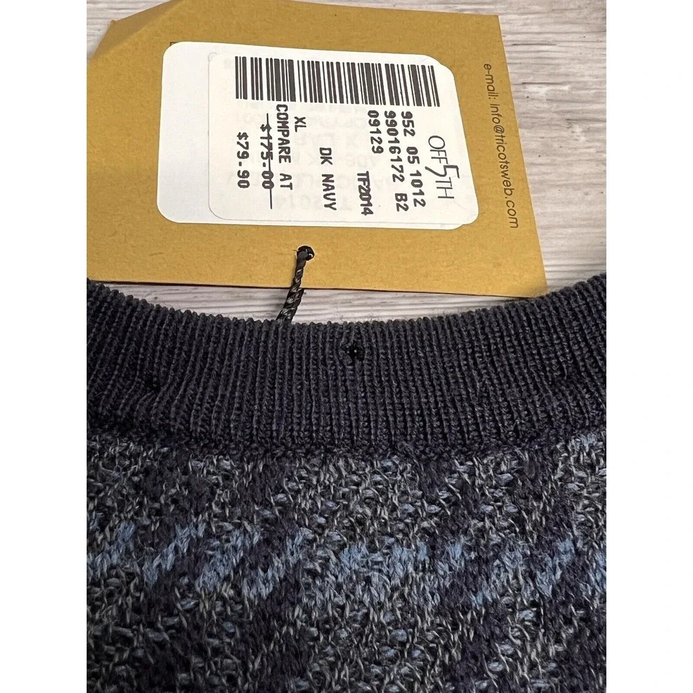 Vintage‎ Merino Wool Sweater Tricots St Raphael Preppy Cabincore Houndstooth XL